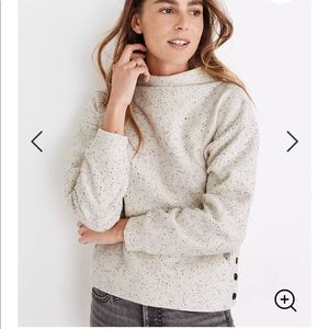 Madewell Mockneck Side-Button Sweatshirt
